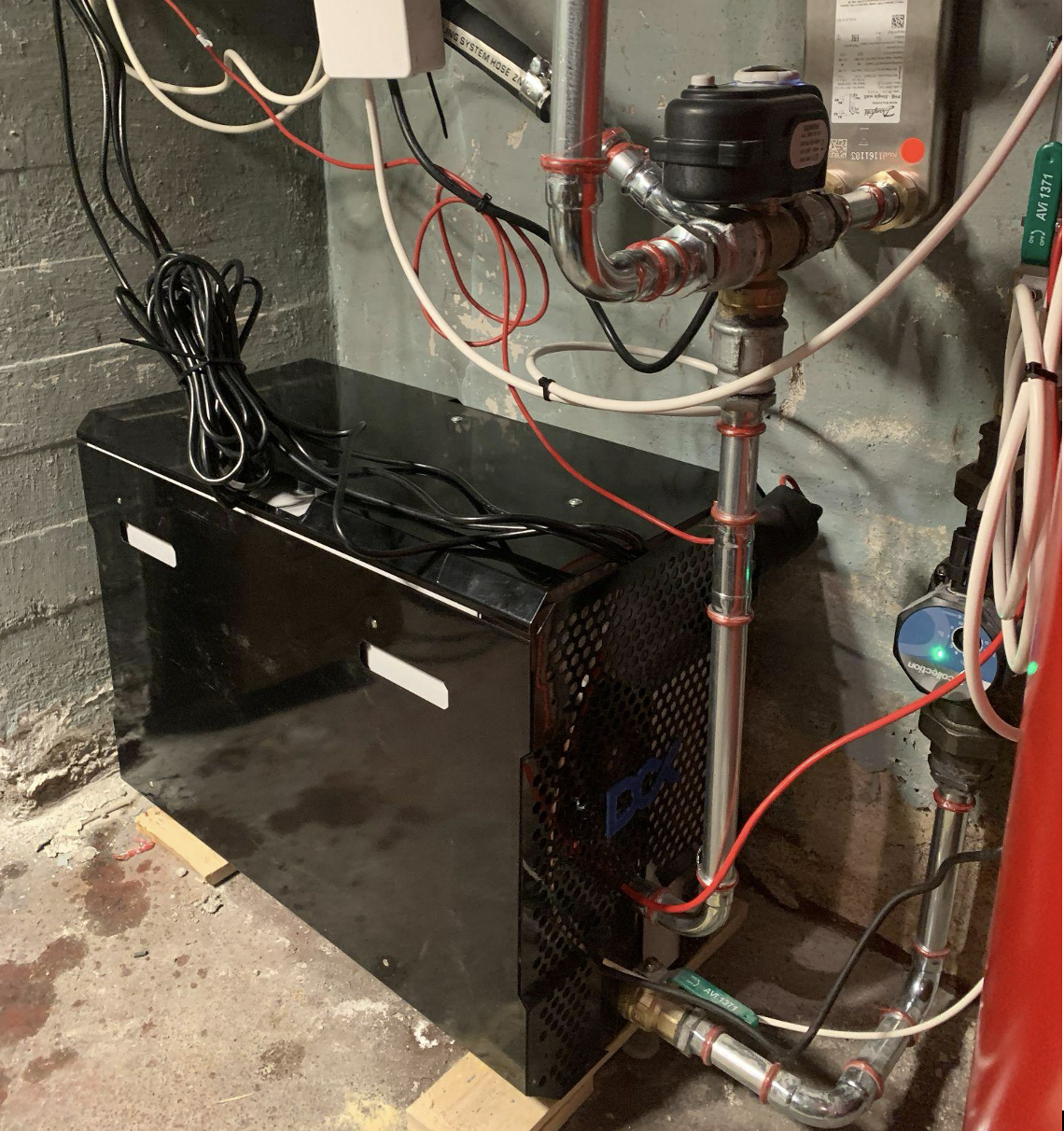 The Kouvola pilot installation in a boiler room